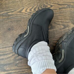 Merrell Black Womens Jungle Moc Slip-On Leather Sneakers